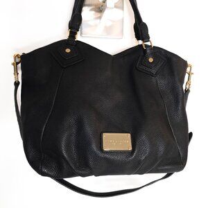 Marc Jacobs Pebbled Leather Classic Francesca Large Crossbody Tote Black EUC